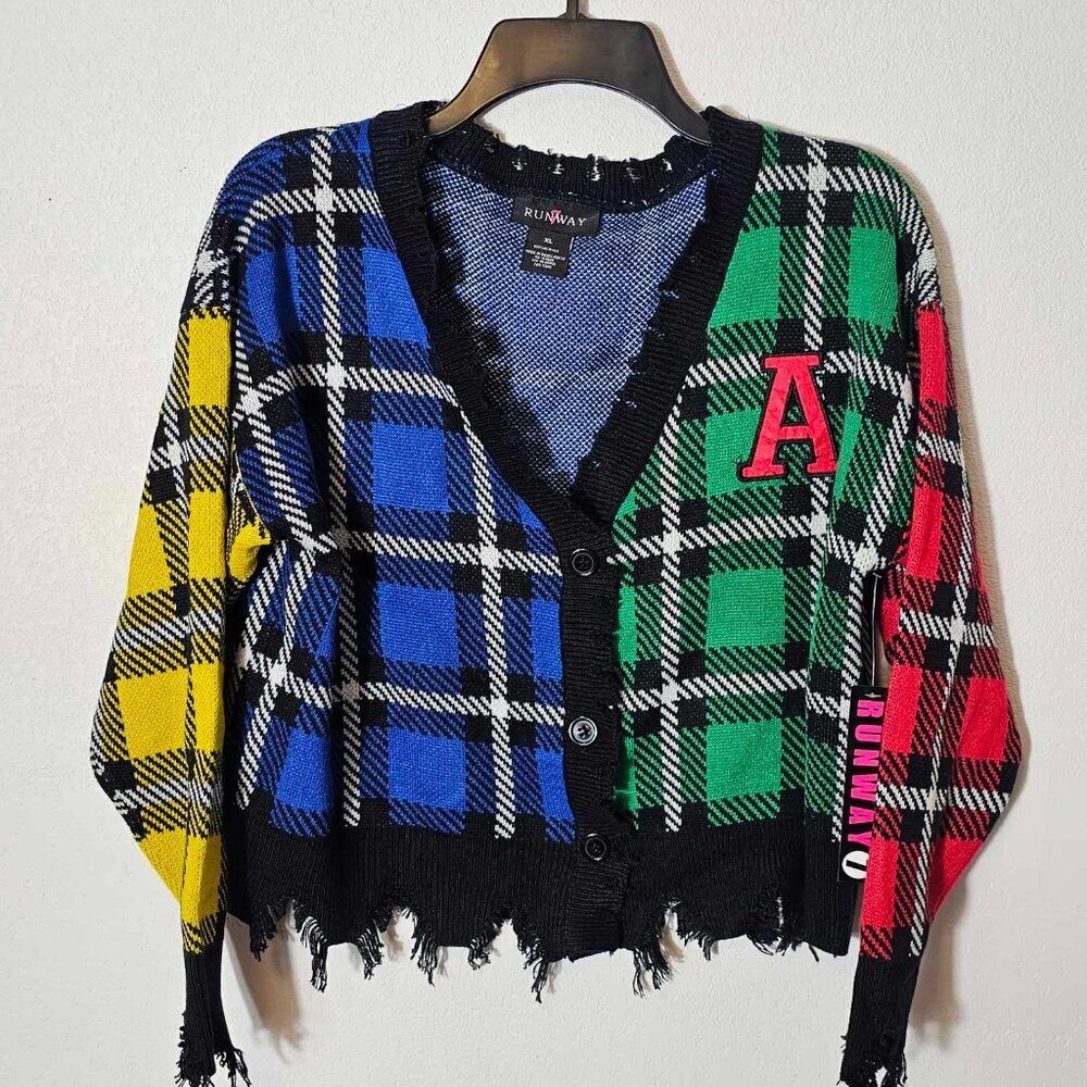 Rumiko Colorful Plaid Women's Cardigan
